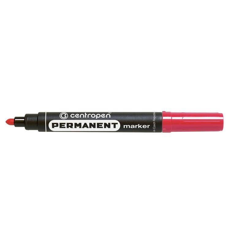 

Маркер перманентный CENTROPEN, красный, 2,5мм 8566-2 (596), Черный