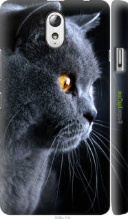 

Чехол на Lenovo Vibe P1m Красивый кот "3038c-154-2448", Черный