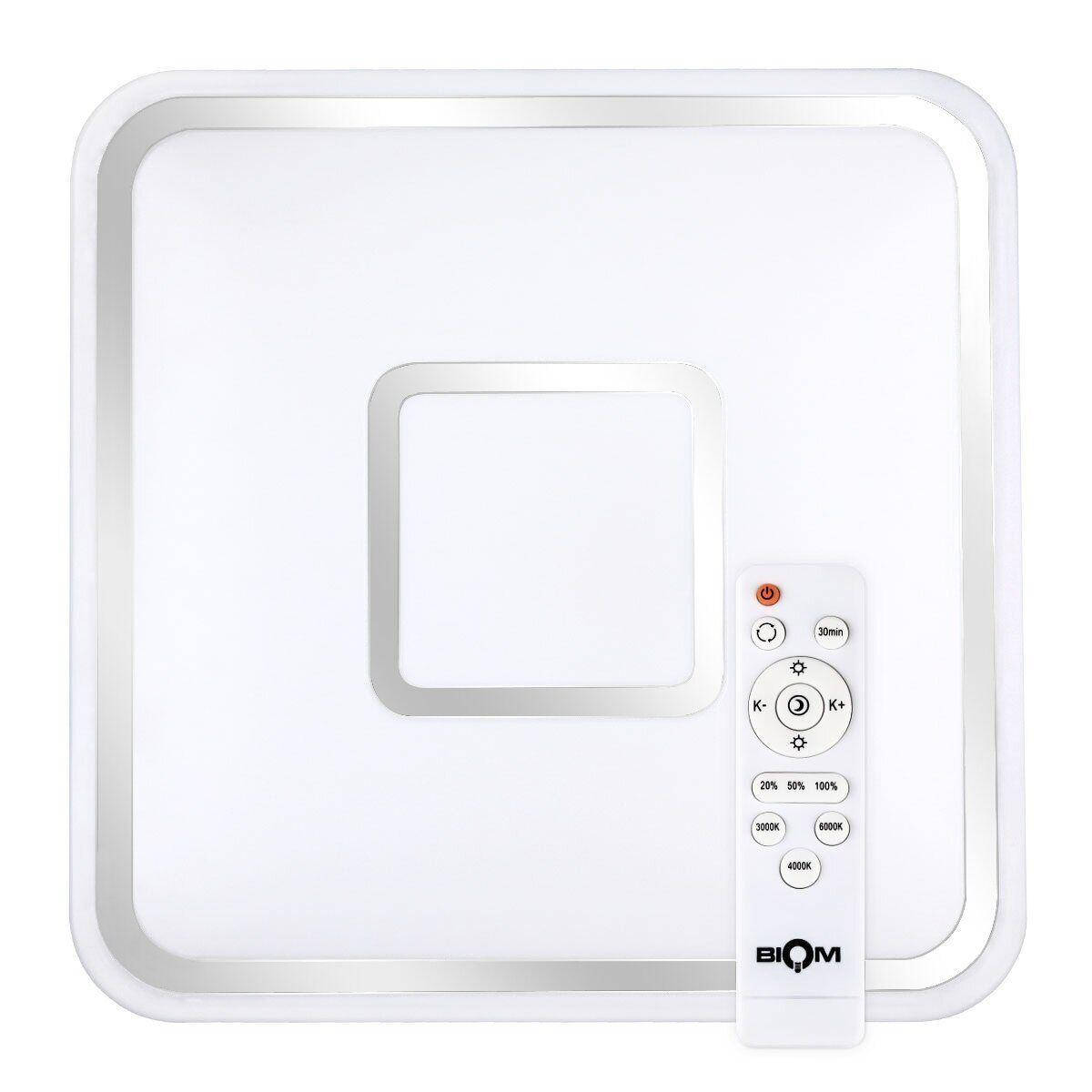 

Потолочный Светильник светодиодный (люстра) BIOM SMART 70W С ПУЛЬТОМ Д/У SML-S02-70 квадрат