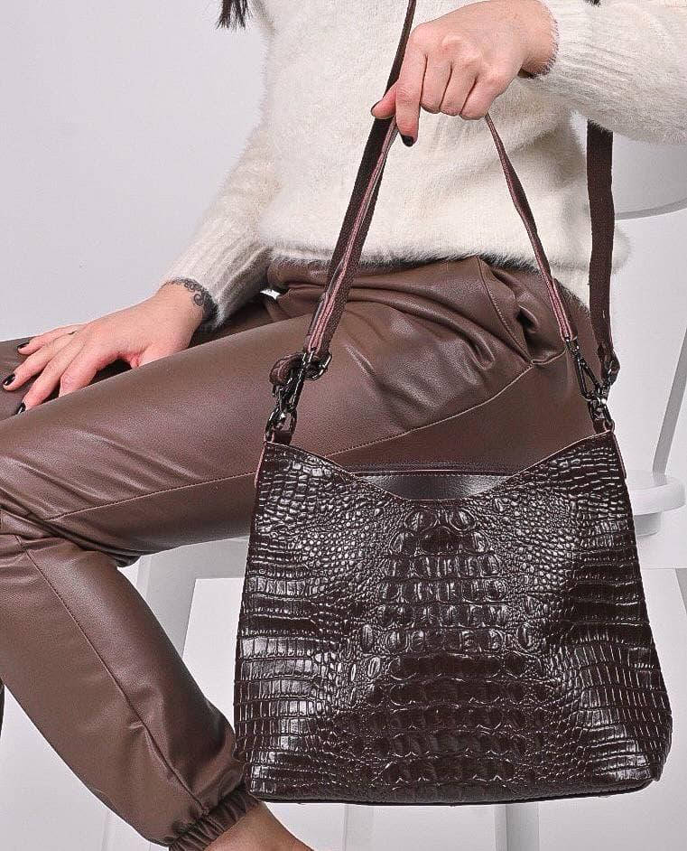 

Сумка женская коричневая натуральная кожа код 7-8200, Коричневый