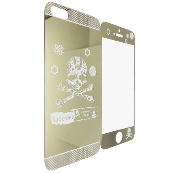 

Защитное стекло DK-Case для Apple iPhone 5 / 5S / SE зеркало черепа back/face (gold)