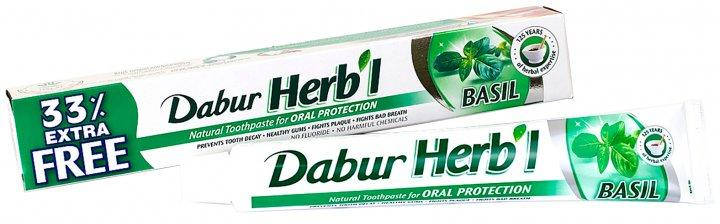 

Зубная паста Dabur Herb'l Базилик 75 г + 25 г