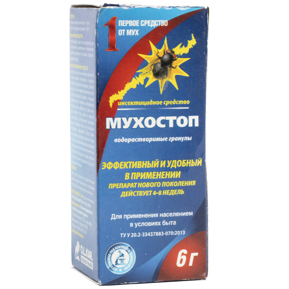 

Мухостоп средство от мух, насекомых, комаров 6 г, O.L.KAR