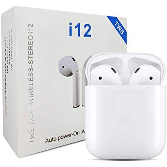 

Беспроводные сенсорные наушники TWS i12 Bluetooth 5.0 Stereo i12, Белый