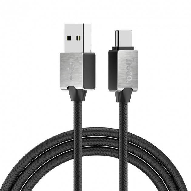 

USB кабель Hoco U49 Refined Steel Type-C 1.2m Черный