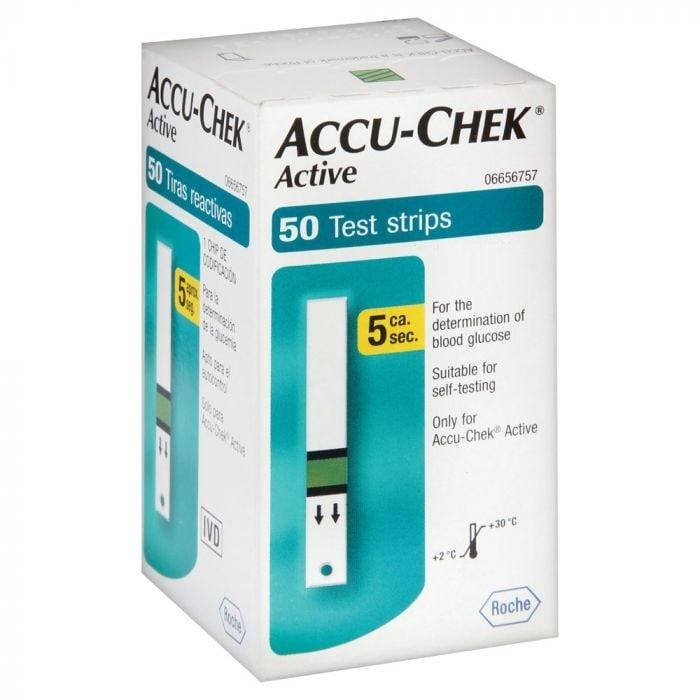 

Тест-полоски Accu-Chek Active для глюкометра, 50 штук