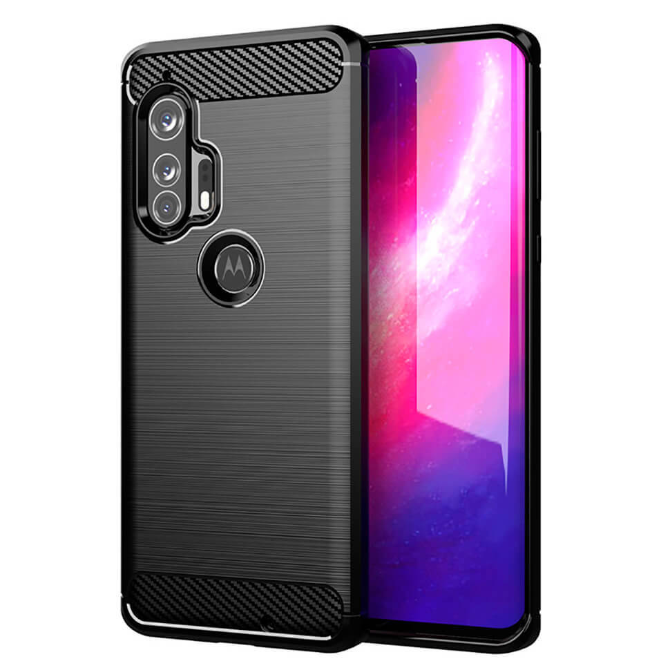 

Чехол Lenuo Carbon Fiber для Motorola Edge Plus Black, Черный