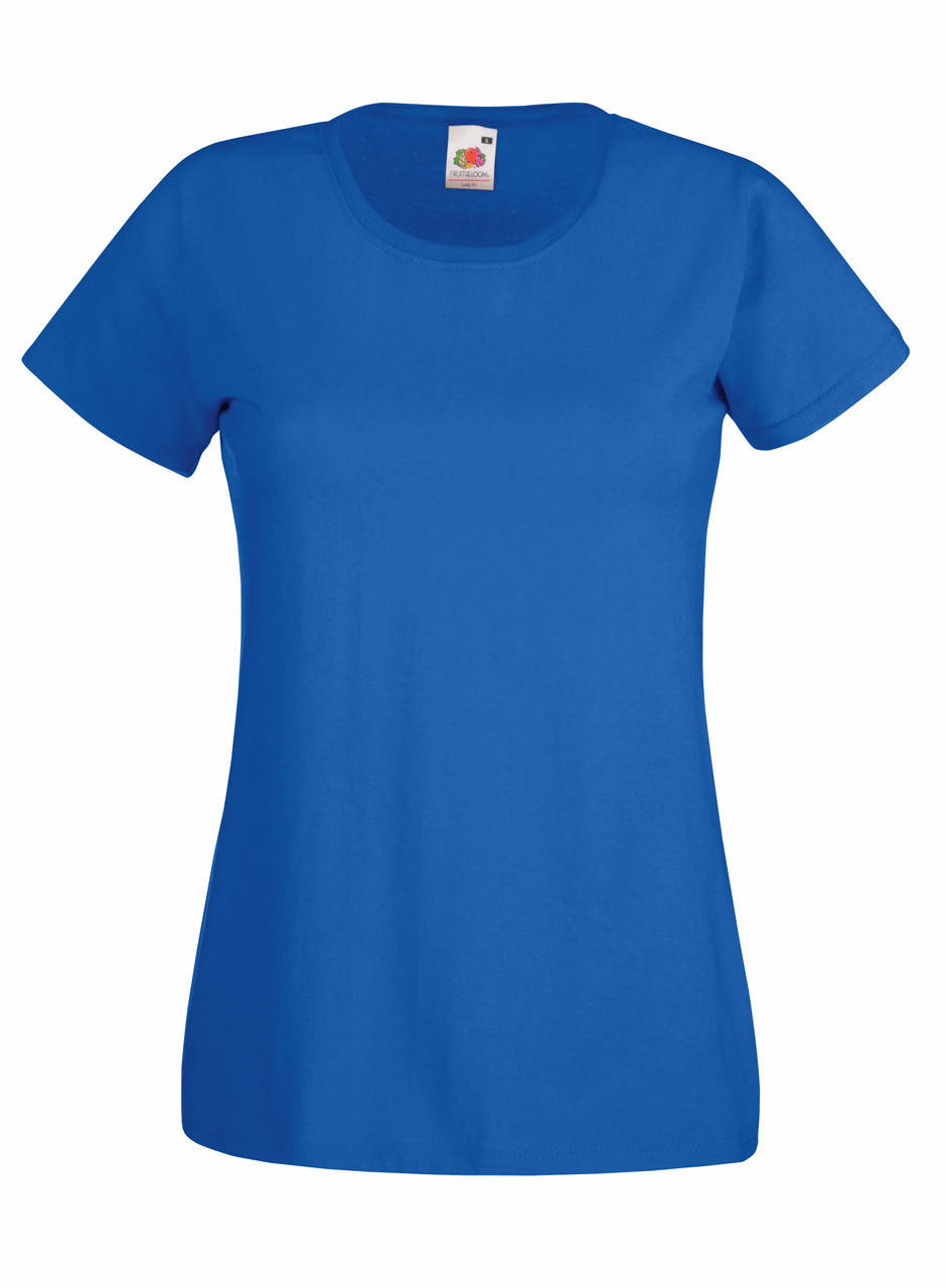 

Женская футболка Fruit of the Loom Valueweight T Lady-Fit Синий, XXL