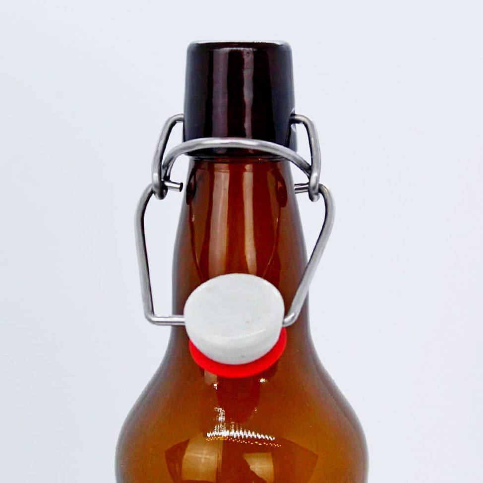 

Бутылка стеклянная с бугельной крышкой, коричневая 1 литр