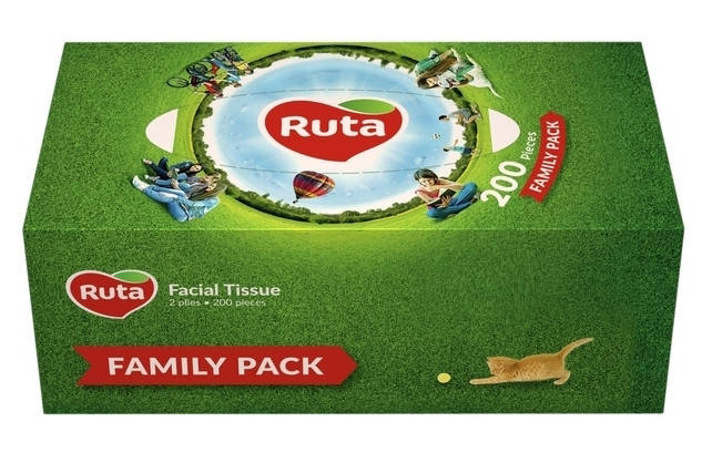 

Салфетки косметические Ruta Family Pack в пенале 200 листов