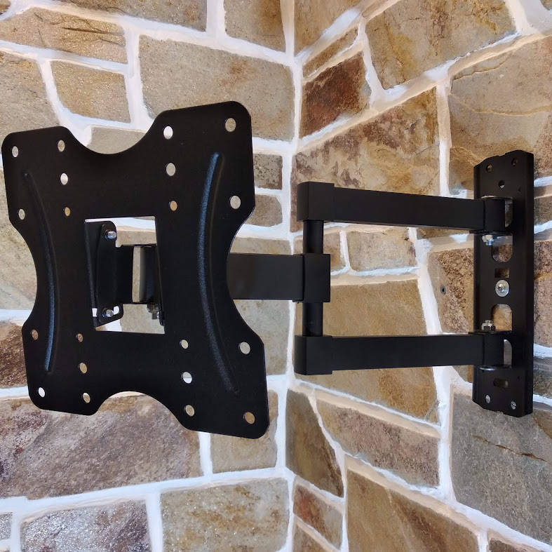 

Кронштейн для телевизора 14"-43" Itech LCD523 поворотный выдвижной держатель крепление крепёж для тв на стену, Черный