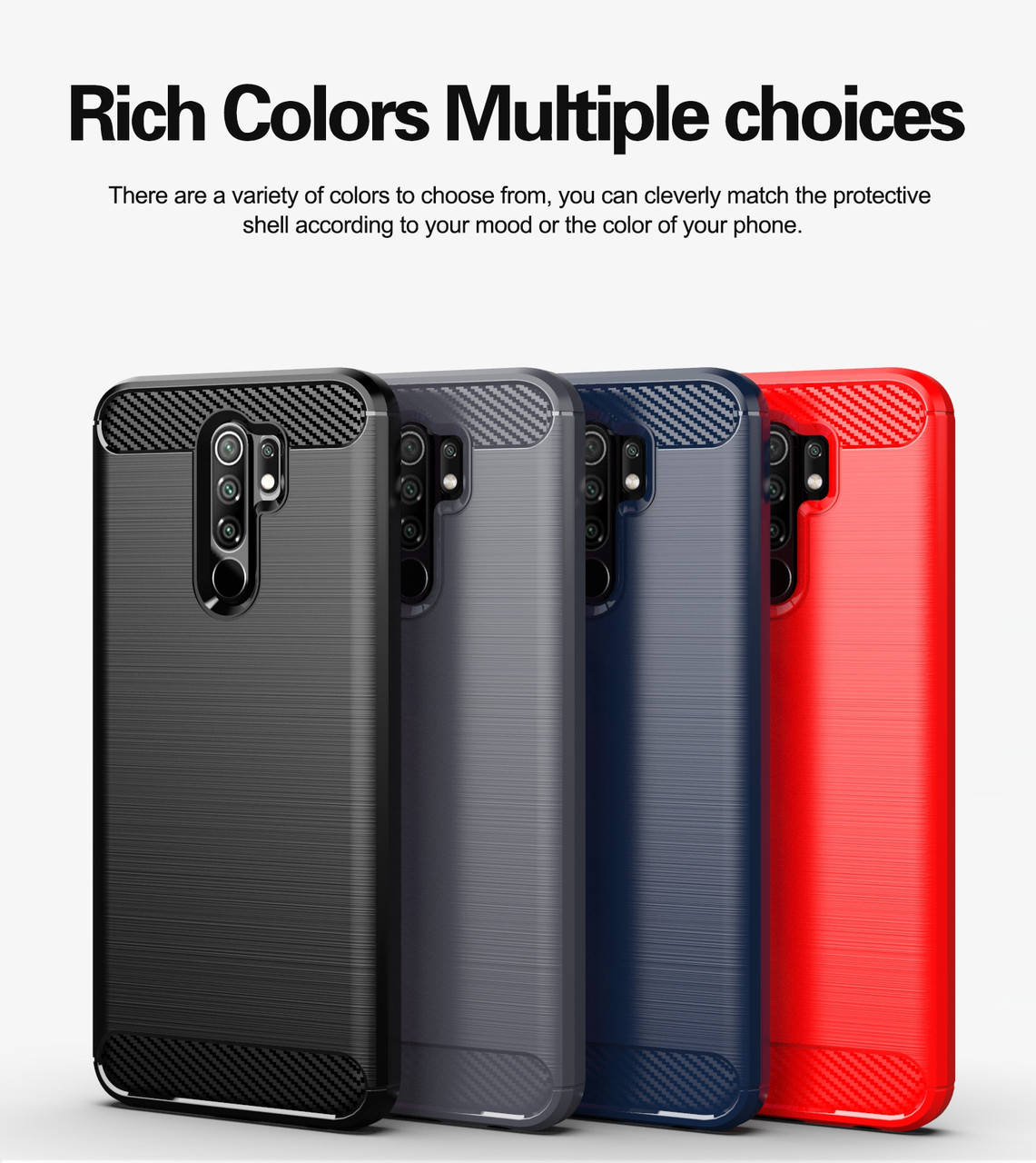 

TPU чехол накладка Urban для Xiaomi Redmi 9 (4 цвета), Разные цвета