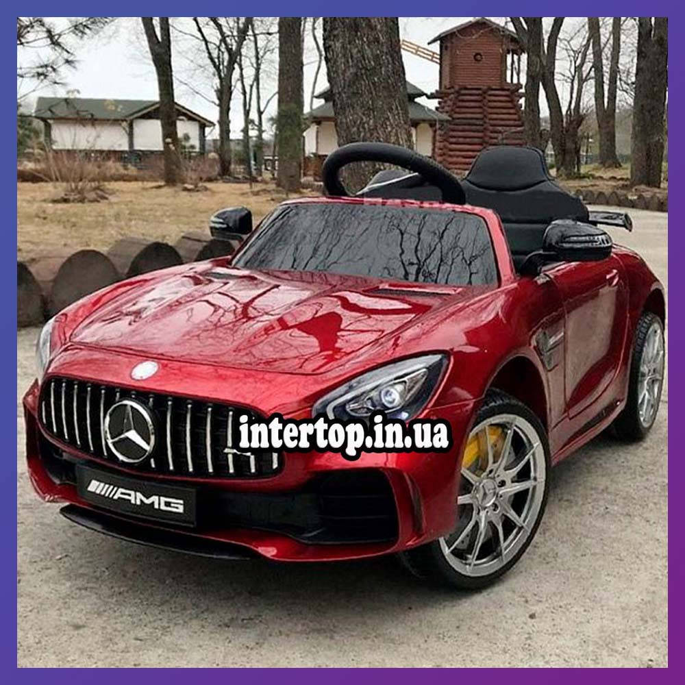 

Детский электромобиль на аккумуляторе Mercedes M 4181 с пультом радиоуправления 3-8 лет автопокраска красный