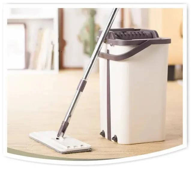 

Швабра лентяй с отжимающим ведром Mop scratch с отжимом, Бежевый