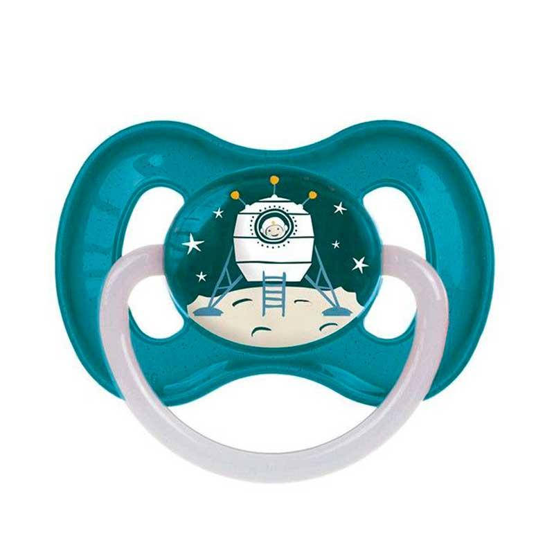 

Латексная круглая пустышка Canpol babies Space, 6-18 мес., 23/222_blu Синяя, Синий