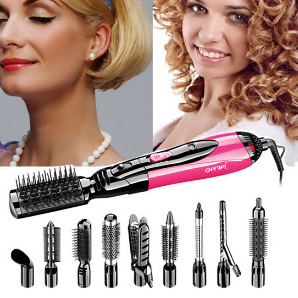 

Воздушный фен-стайлер для волос 10в1 Gemei Professional Hot Air Styler / Универсальный фен для волос