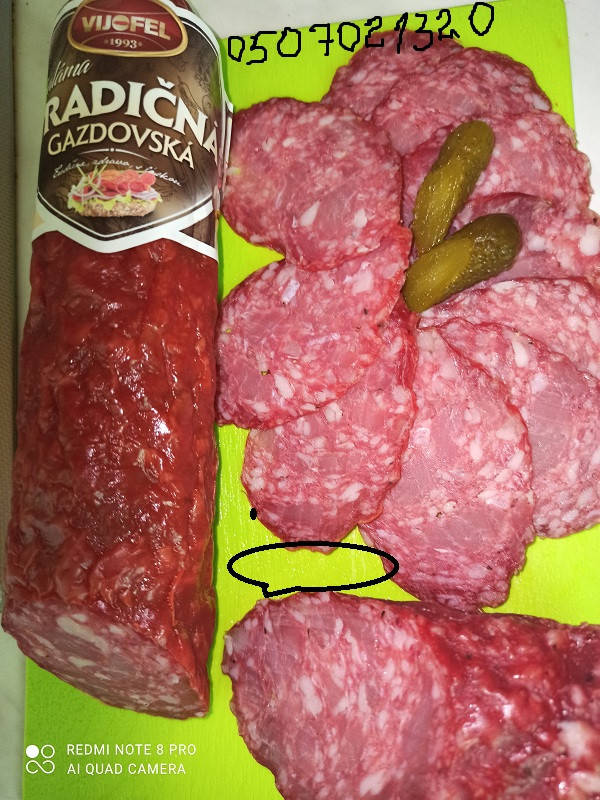 

Салями колбаса сырокопченная Tradičná gazdovská Vijofel газдовська