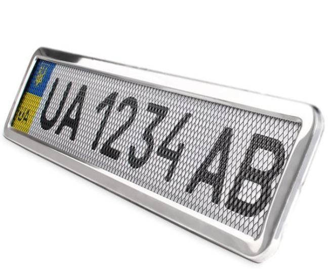 

Рамка номера нержавейка с сеткой РНС-55055 Vitol