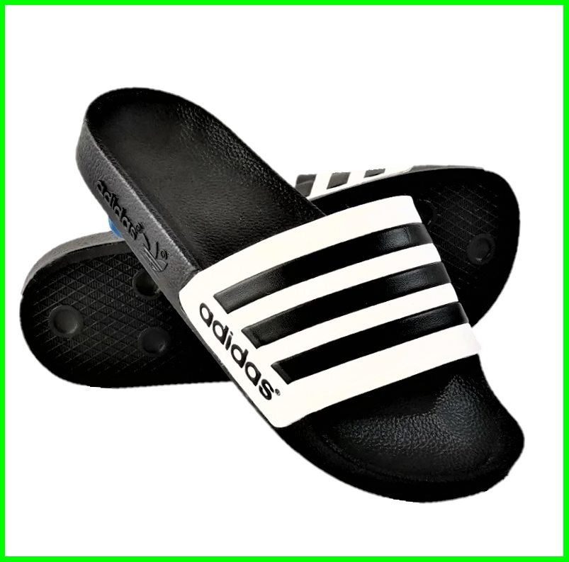 

Мужские Шлёпанцы Тапочки ADIDAS Сланцы Адидас Чёрные с Белым (размеры: 41,44)