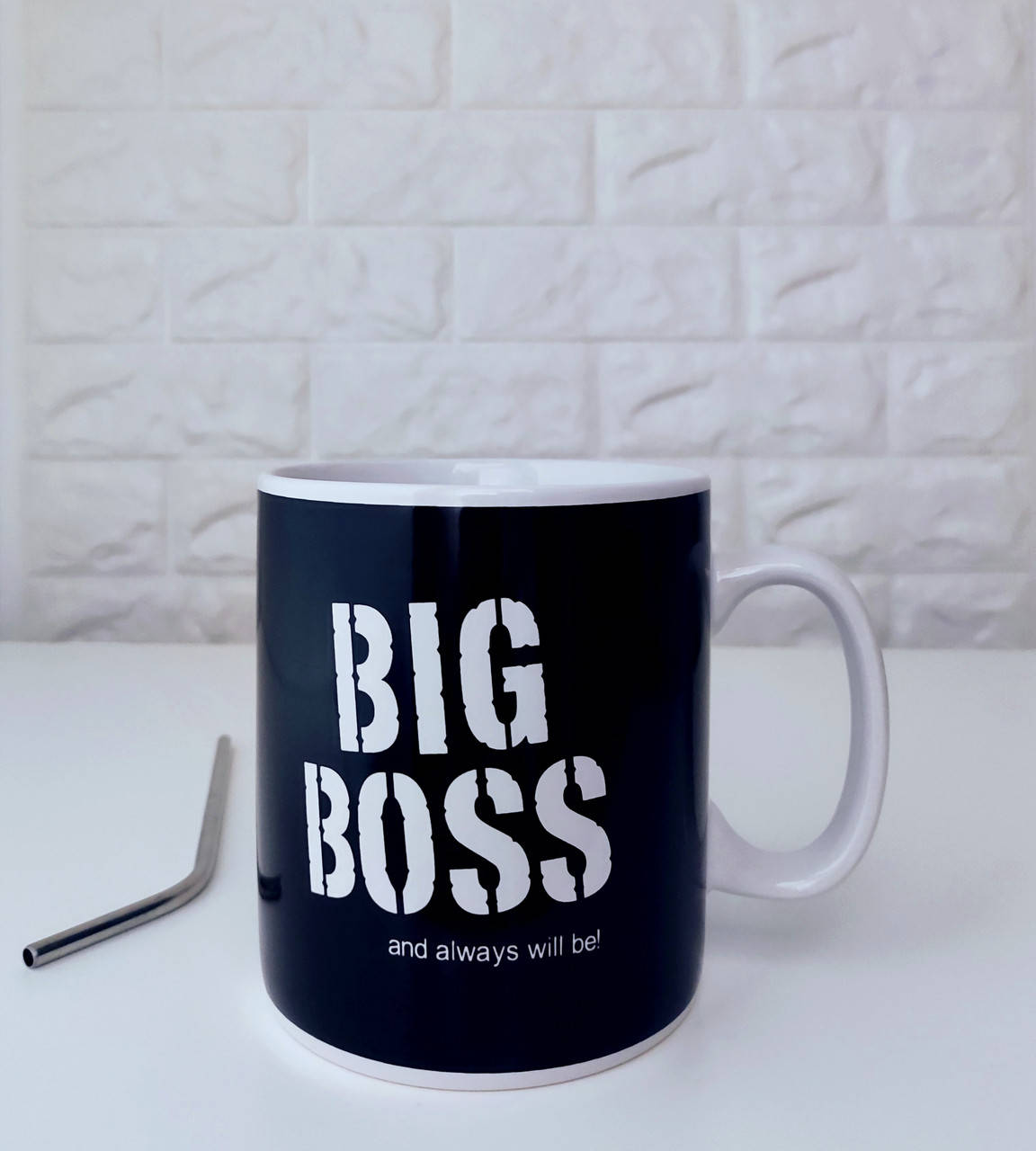 

Чашка гигант Big Boss черная керамика 800мл Оленс, Черный