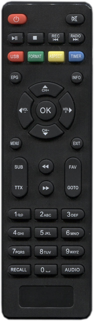 

Пульт для T2 приставки Romsat T8000HD