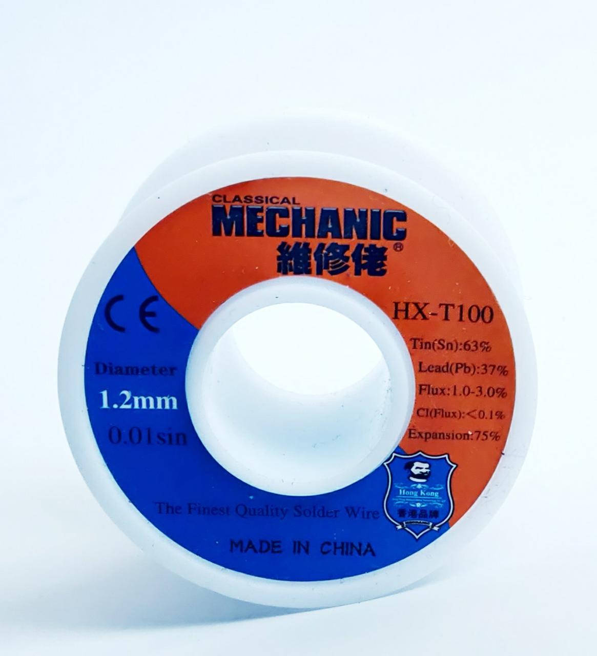 

Припой MECHANIC HX-T100 1,2 мм, Sn 63% , Pb 37%. 1 шт.