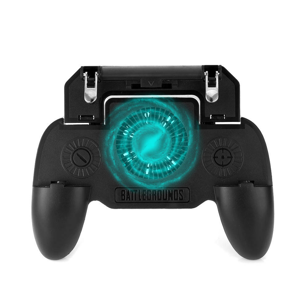 

Беспроводной геймпад триггер для смартфонов Union PUBG Mobile SR с вентилятором и аккумулятором на 4000 mAh, Черный