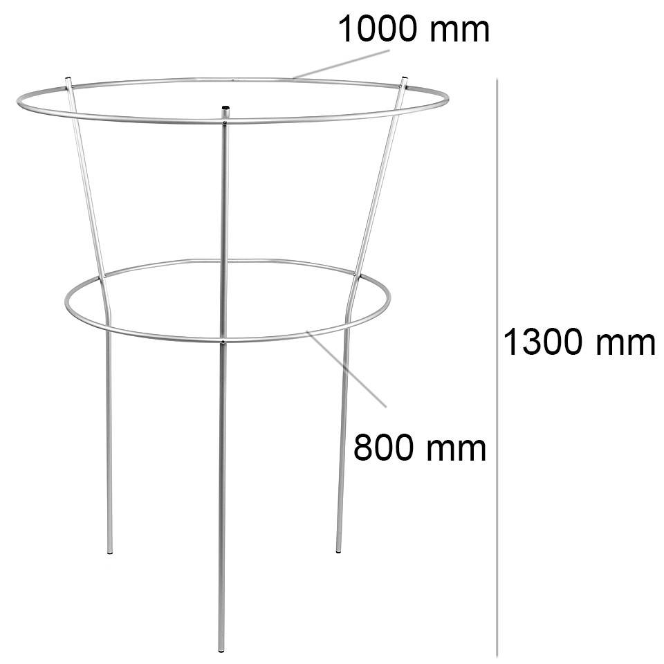 

Кольцевая опора для растений 1300*1000/800, Серебристо-серый