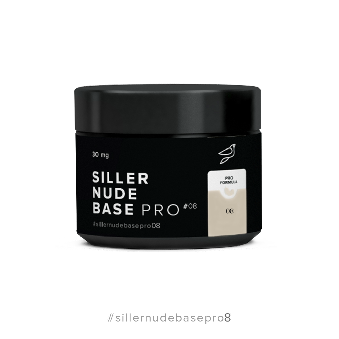 

Siller Nude Base Pro №8 — камуфлирующая цветная база (серо-бежевый), 30мл