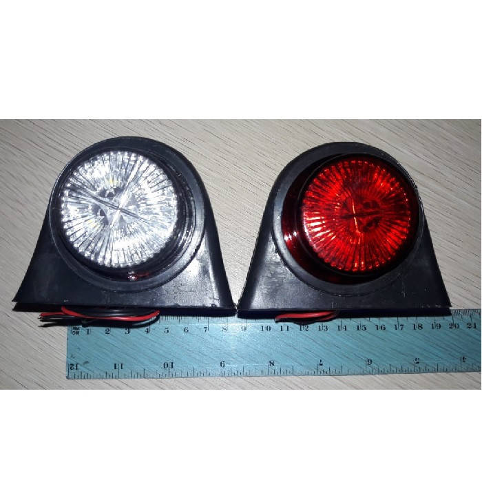 

Габарит "чебурашка" 12/24v большой кр+бел 4+4 LED 7*9см Л-033 (2шт) (Турция)