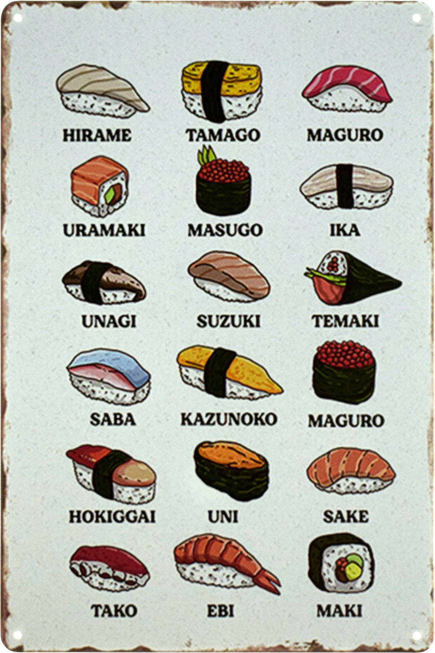 

Металлическая табличка "Любитель Суши / Sushi Lover" (ms-103408)