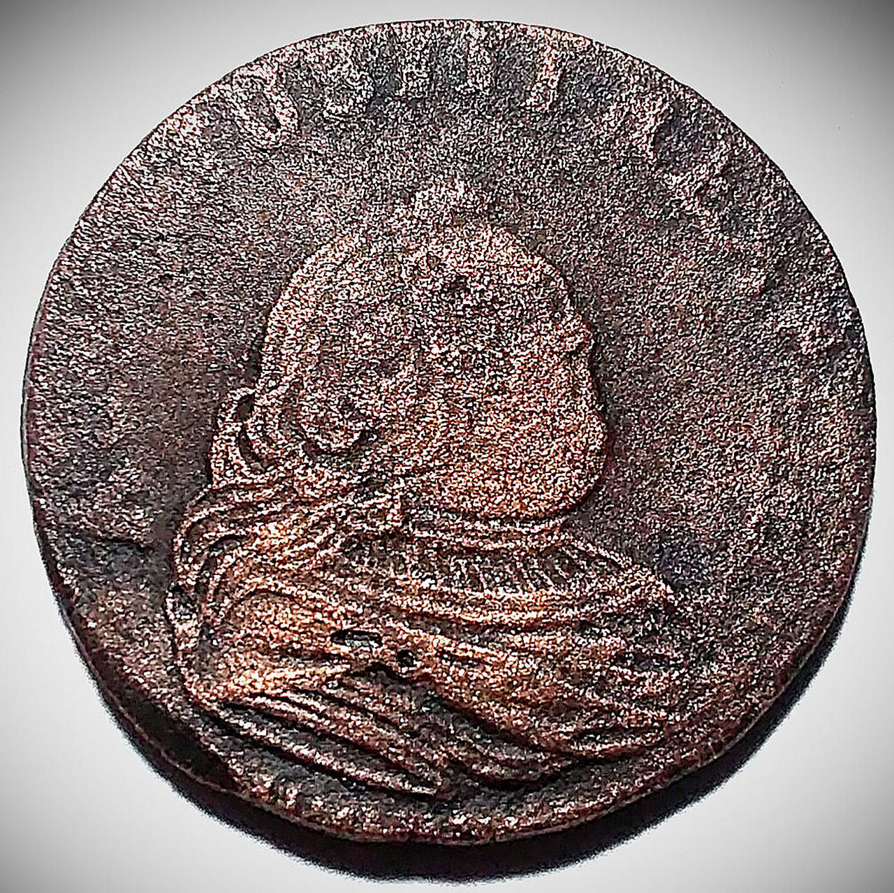

Медная монета Польши (Речь Посполитая) Август III Толстый грош 1755 года в состоянии VF