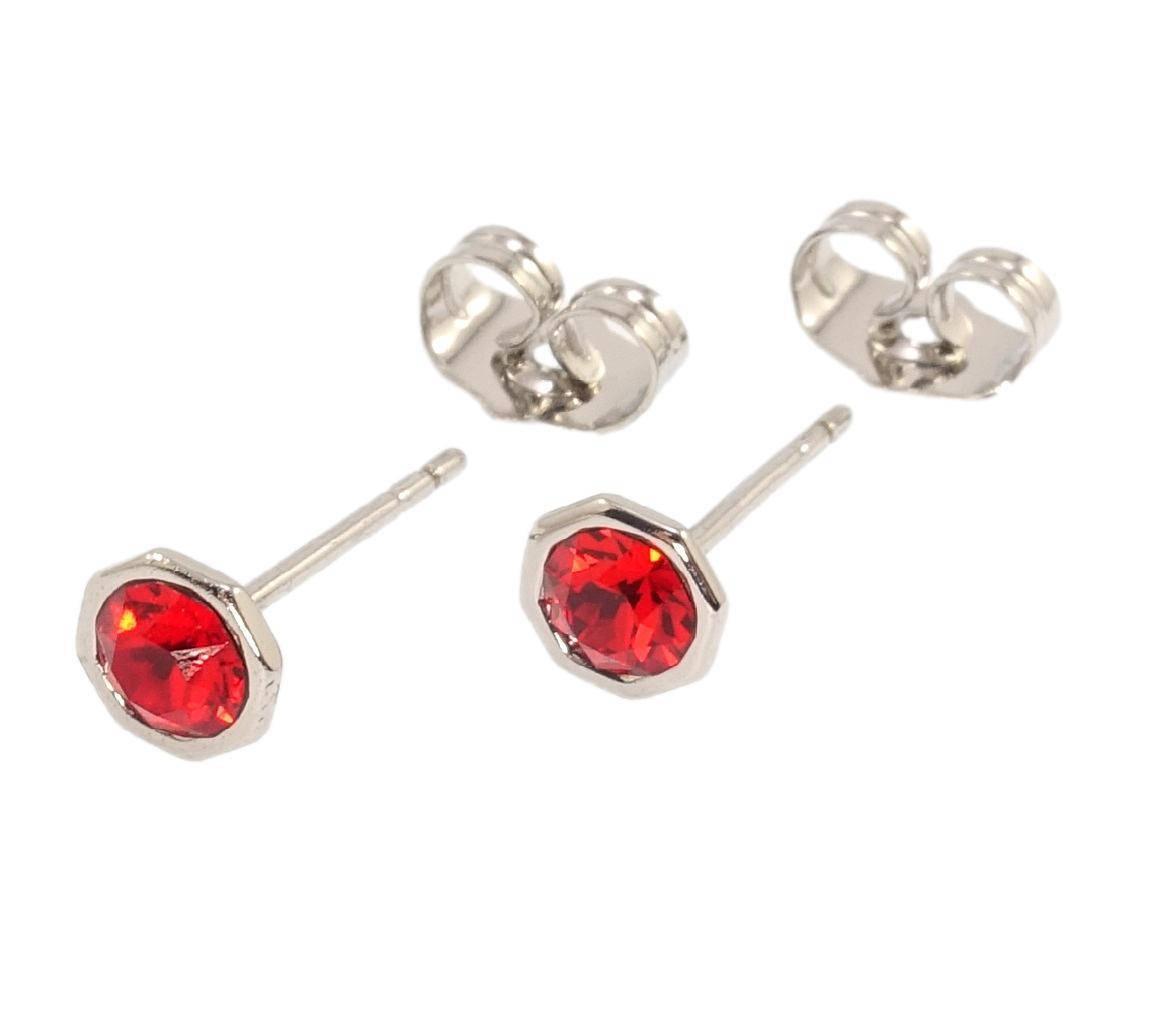 

Серьги Xuping Родий с кр-ми Swarovski гвоздики (пусеты) "Кристалл Siam" ø 6мм