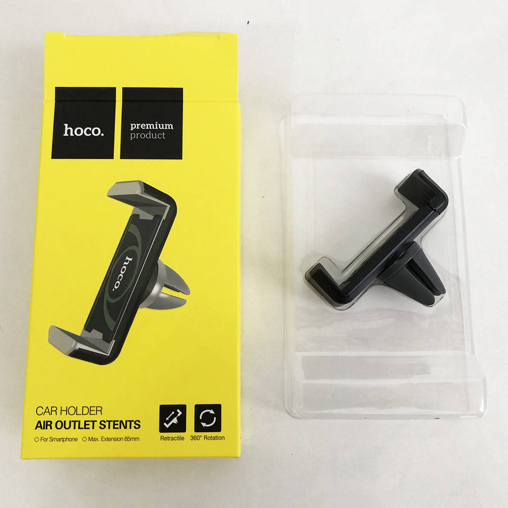 

Автодержатель для телефона Hoco CPH01 Mobile Holder for car outlet. Цвет: черный