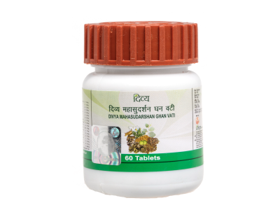 

МАХАСУДАРШАН ГХАН ВАТИ, ПАТАНДЖАЛИ (MAHASUDARSHAN GHAN VATI, PATANJALI) 60 ТАБ