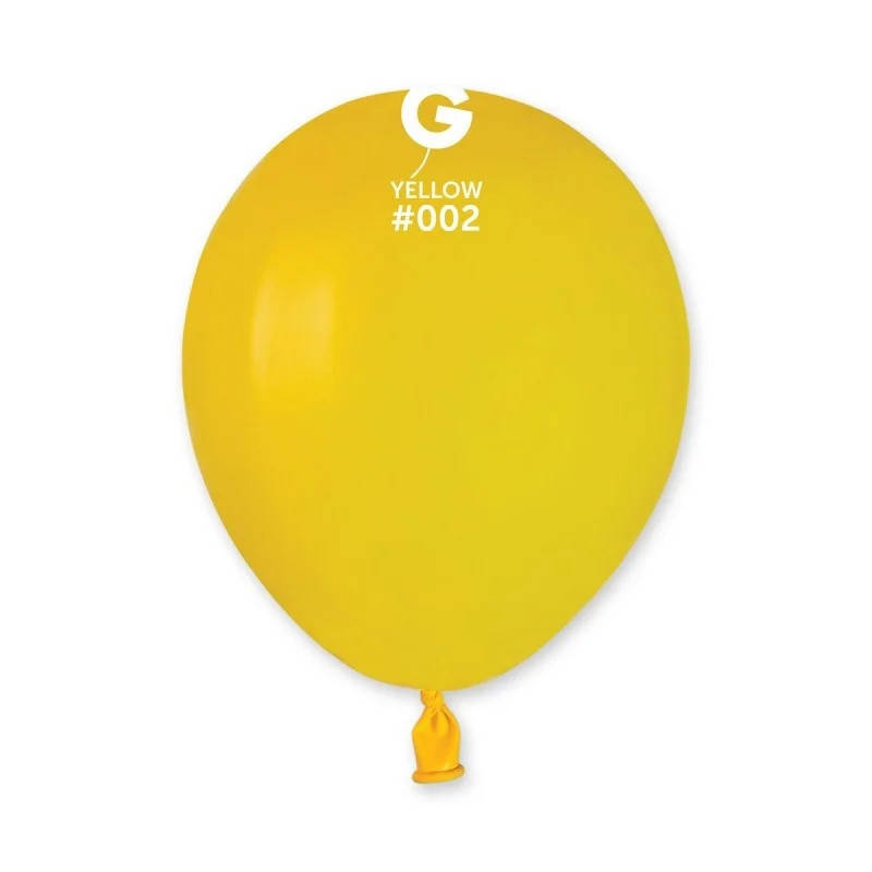 

Латексный воздушный шар 5’’ (13см) YELLOW (#002) GEMAR, Желтый
