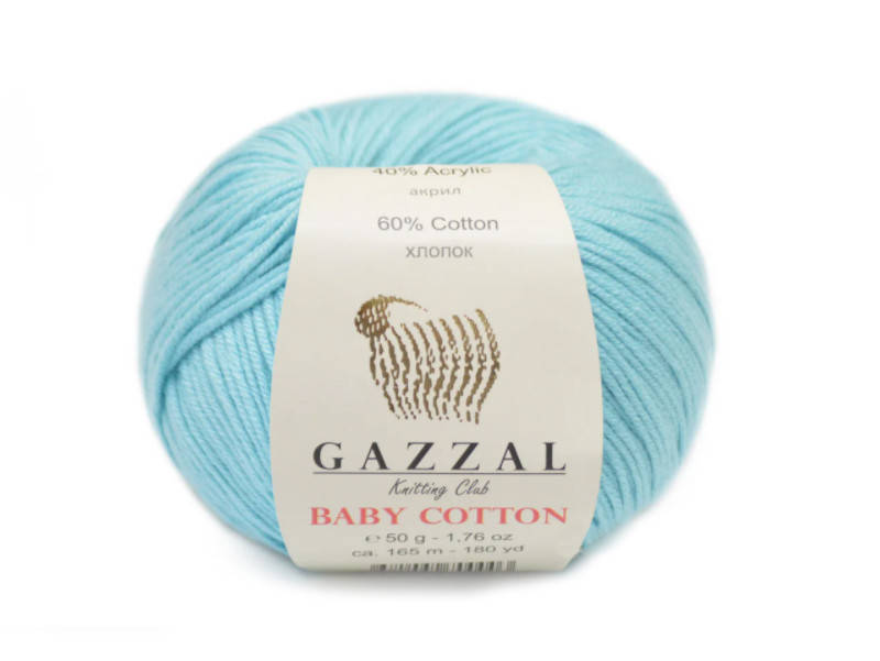 

Gazzal Baby Cotton, Лазурный №3451, Голубой