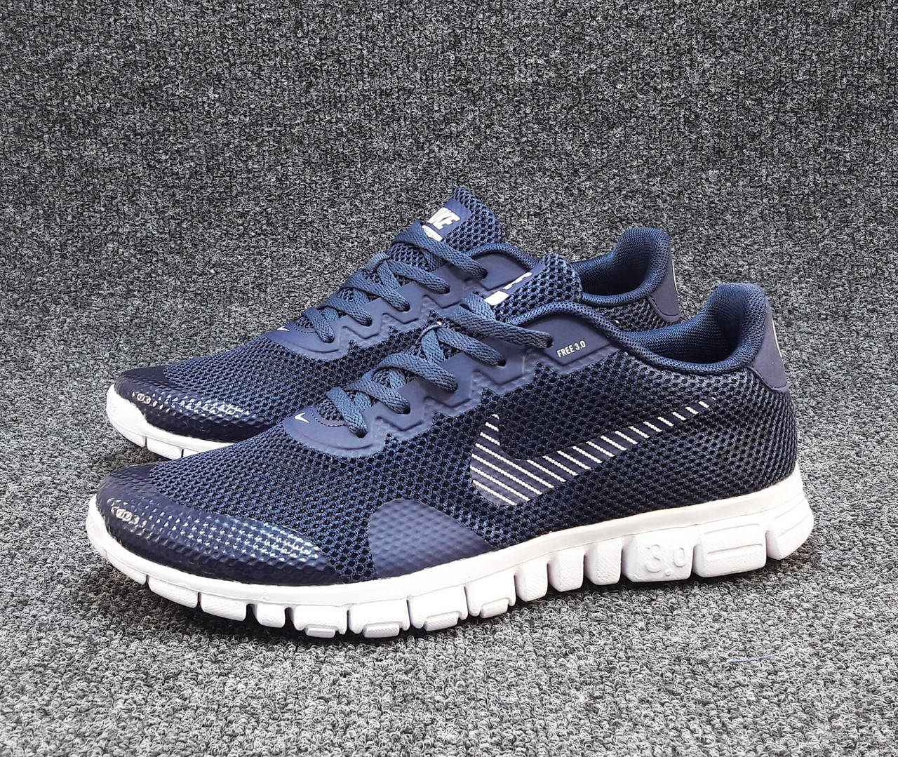 

Кроссовки мужские Nike Free Run 3.0 сетка синие (найк фри ран)(р.41,44,45), Синий