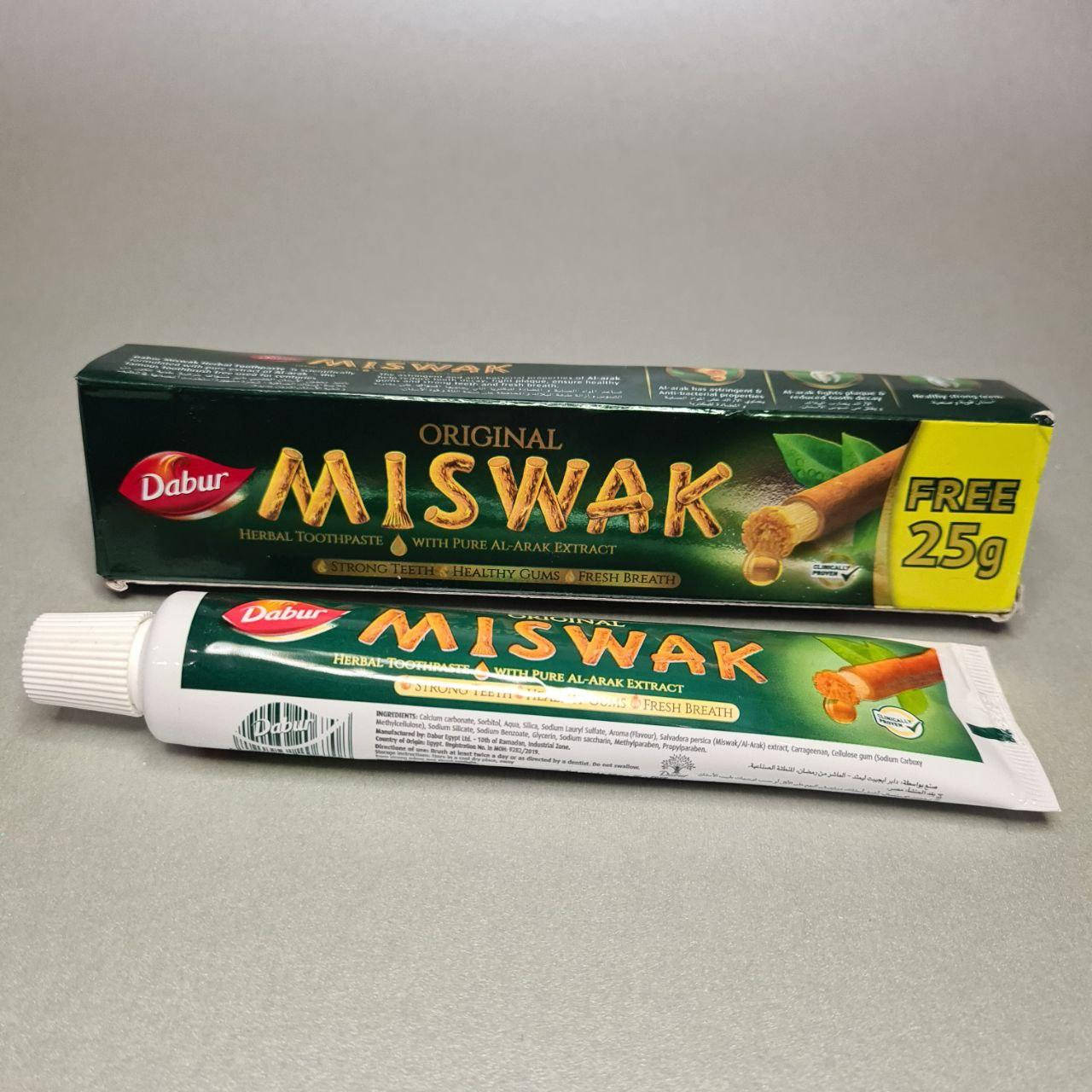 

Натуральная зубная паста Мисвак, мишвак, Мишвак Дабур, Miswak 170 грамм, Египет