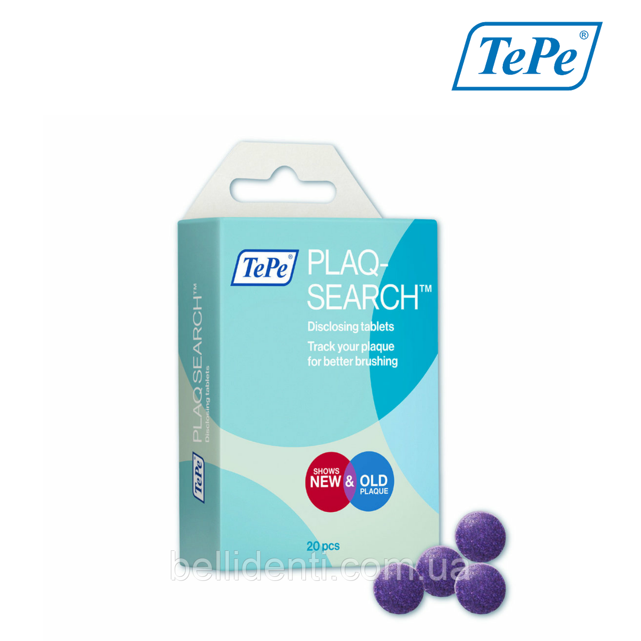 

Таблетки для определения зубного налёта TePe PlaqSearch, 10шт./уп.