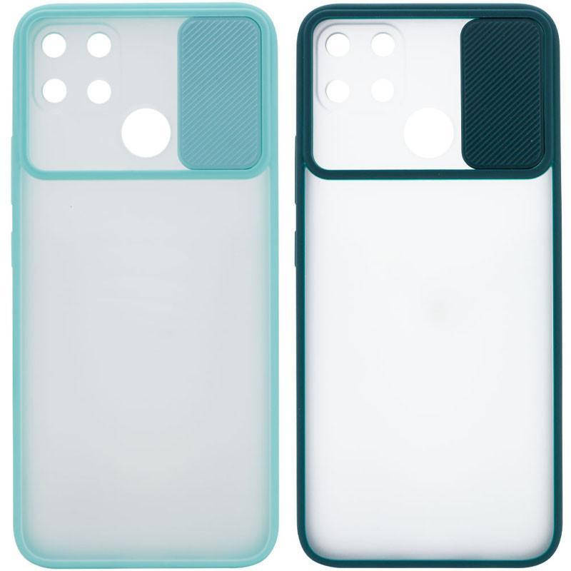 

CMATE Чехол со шторкой на камеру Oppo A15s / A15 (чехол шторка на Оппо А15с), Синий