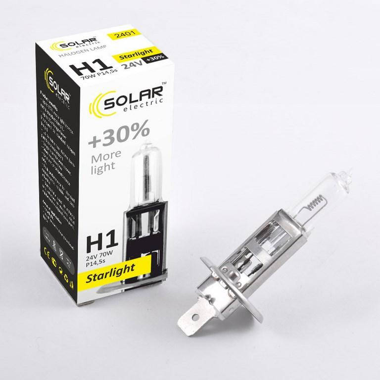

Галогеновая лампа Solar H1 +30% 24v/55w