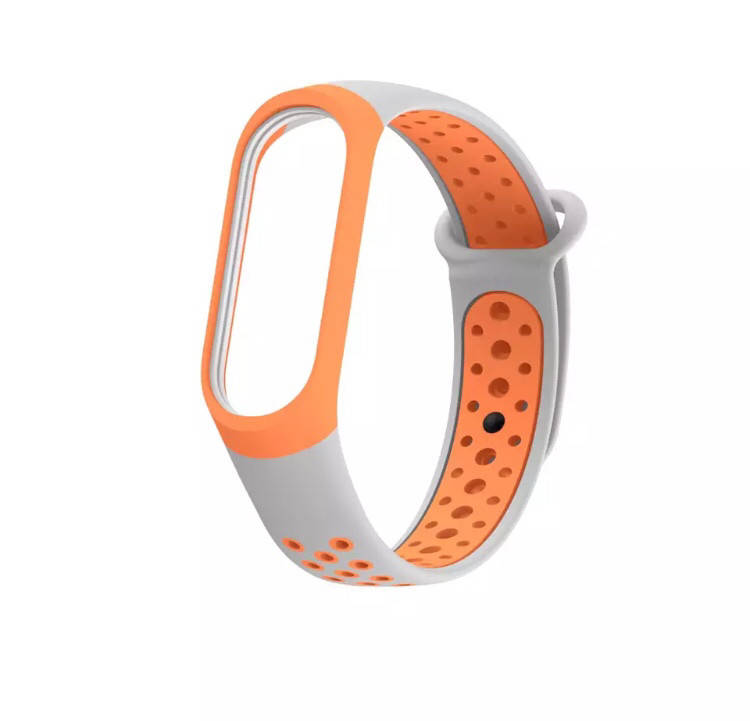 

Браслет / Ремешок для Фитнес-трекер / Смарт часы Mi Band 3 / 4 серый с оранжевым