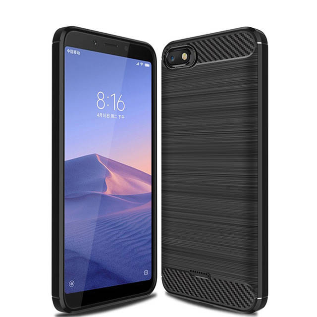 

Чехол Carbon для Xiaomi Redmi 6A бампер Черный