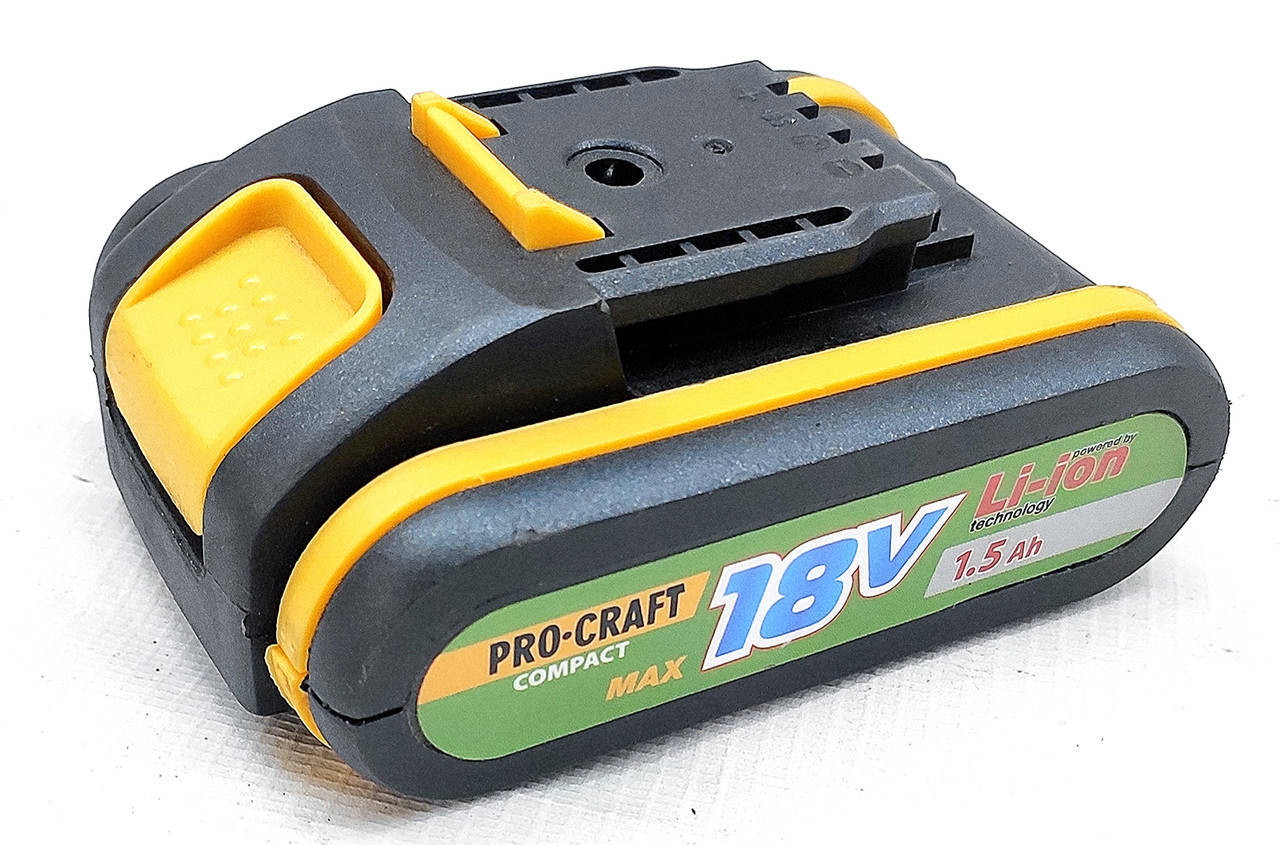 

Аккумулятор для шуруповерта 18V,1,5A Li-ion Procraft PA-18C compact