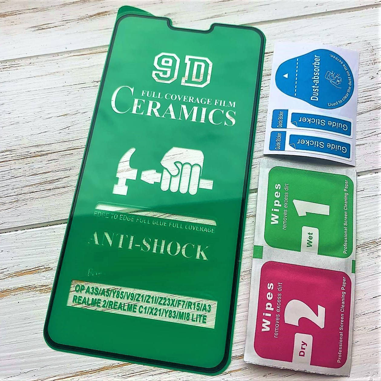 

Керамическое защитное стекло для Xiaomi Mi 8 Lite Ceramic чёрное, Прозрачный