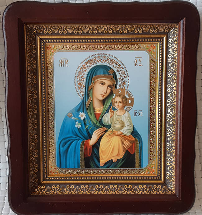 

Икона Богородицы «Неувядаемый Цвет» для дома 23*26cm
