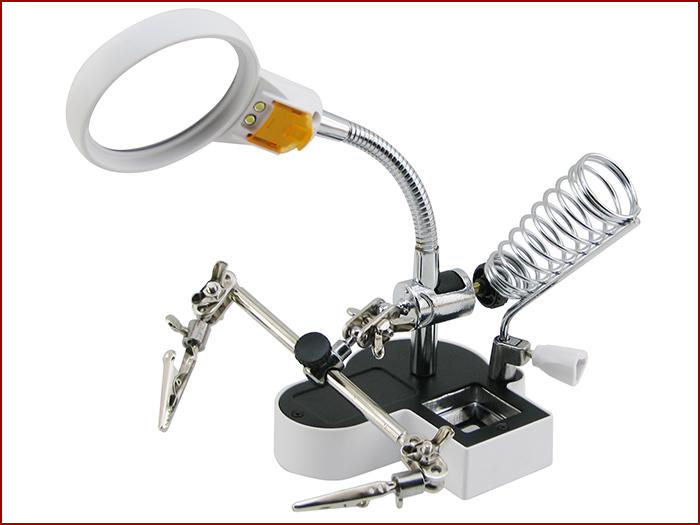 

Зажим для пайки с лупой "Третья рука" Magnifier MG16126AC2