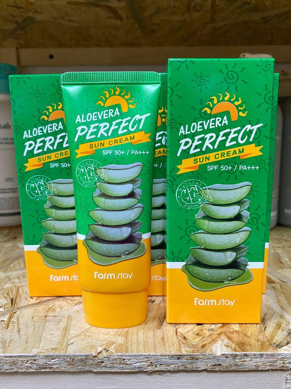

Солнцезащитный крем Farm Stay Aloe Vera Perfect Sun Cream SPF 50+ 70 г