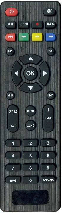 

Пульт для тюнера SAT INTEGRAL S-1225 HD Able, Черный